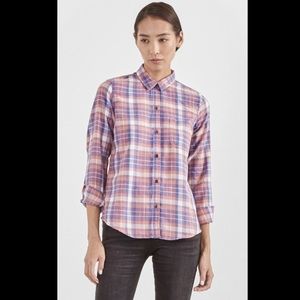 CURRENT/ELLIOT Slim Boy Shirt‎ Stardust Plaid Top